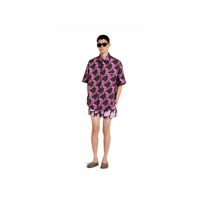 GUCCI Printed oversize cotton poplin shirt outlook