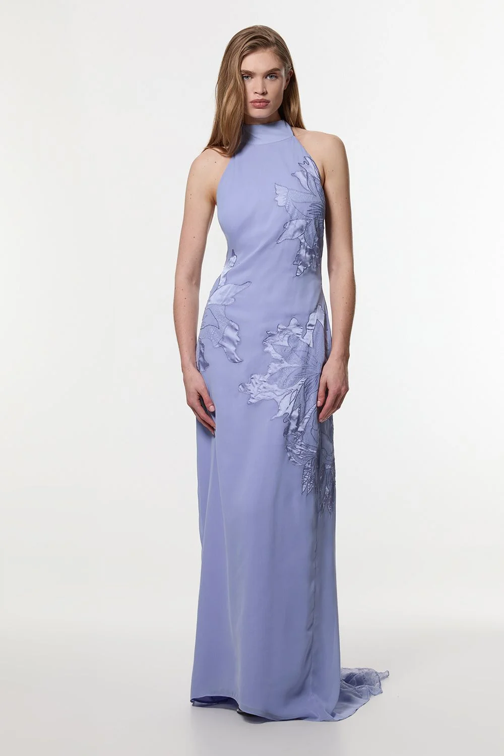 satin applique woven maxi dress Dresses | Satin Applique Woven Maxi Dress