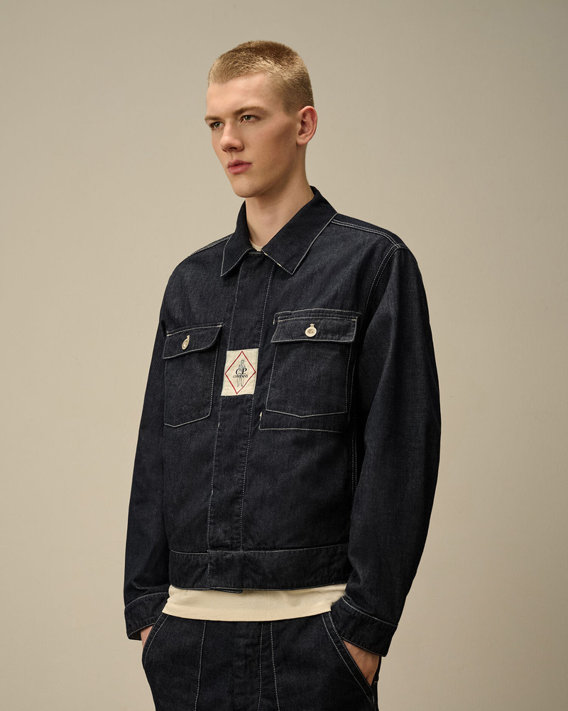 3/1 Hand Plated Denim Short Jacket 4