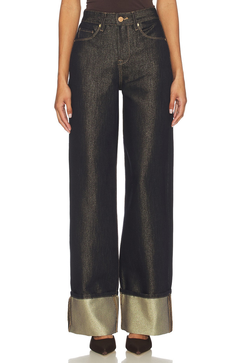 Cuffed Wide Leg Jeans 1