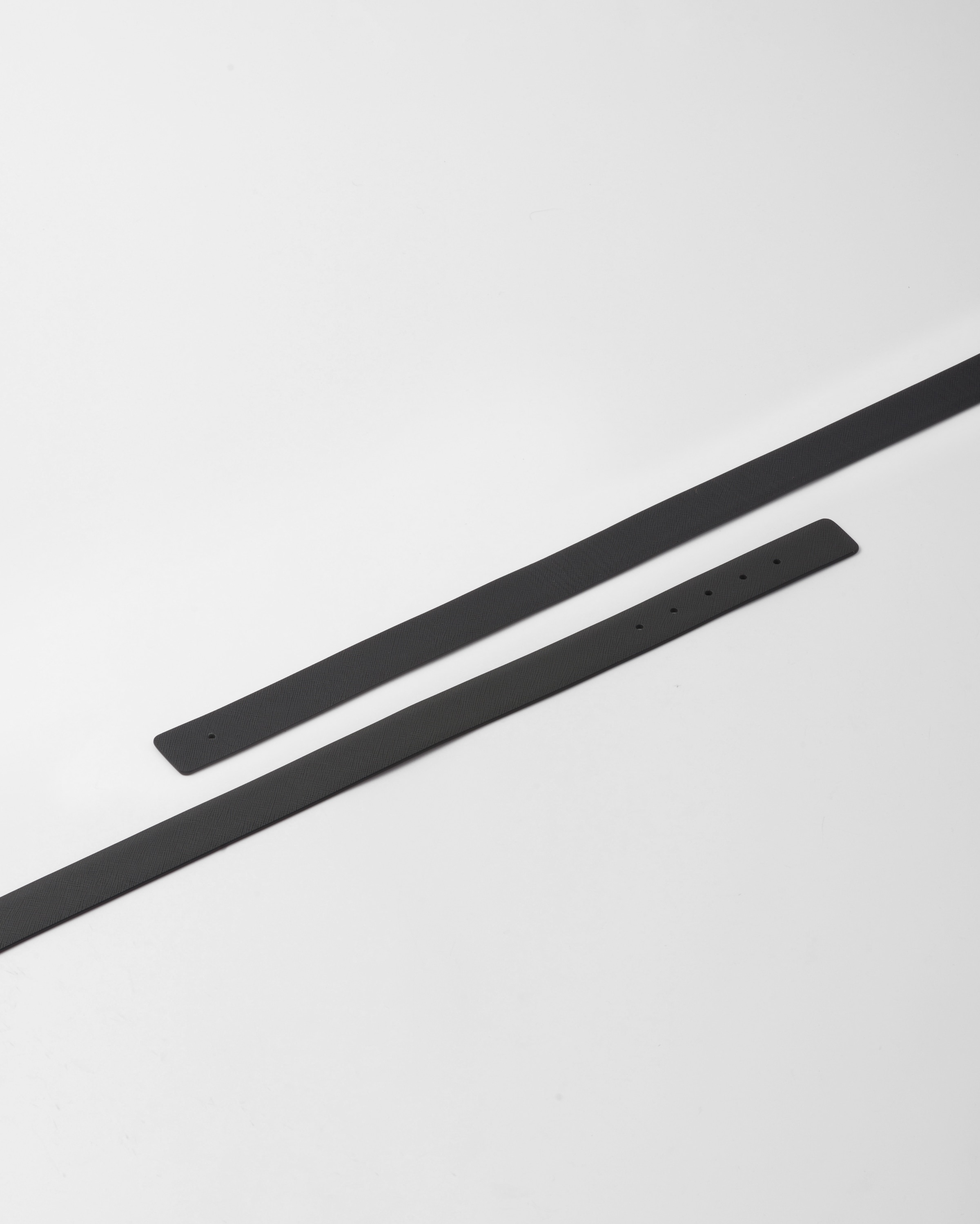 Reversible Saffiano leather belt strap - 4
