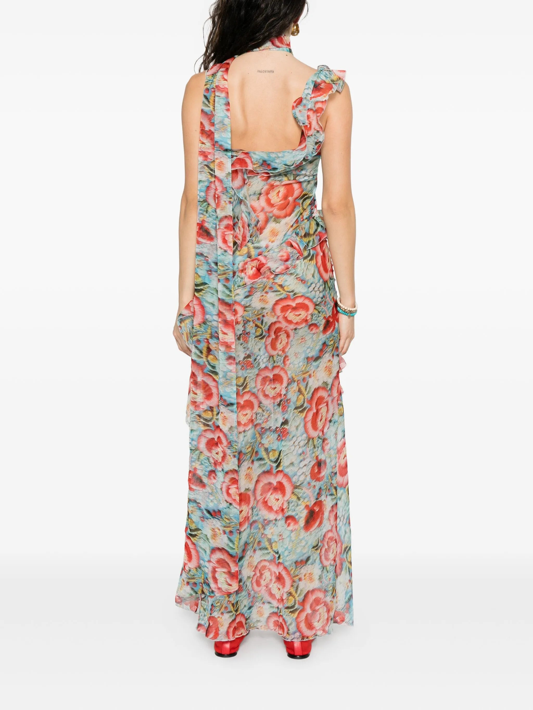 Siedres Floral-print Ruffled Dress - 5