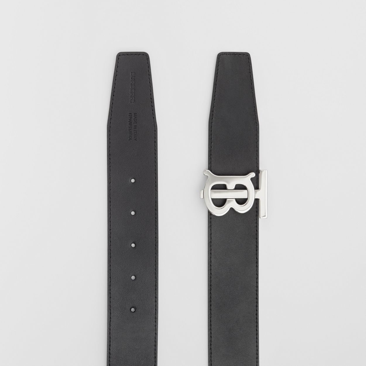 Reversible Monogram Print and Leather Belt - 8