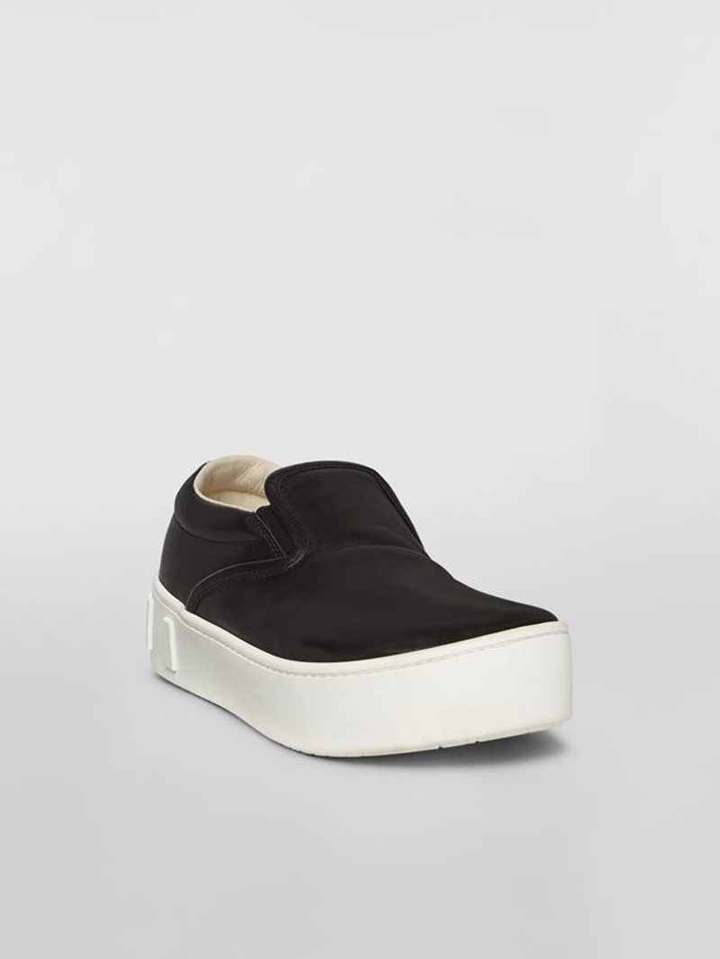 Marni BLACK CALFSKIN SLIP-ON SNEAKER WITH RAISED MAXI MARNI LOGO outlook