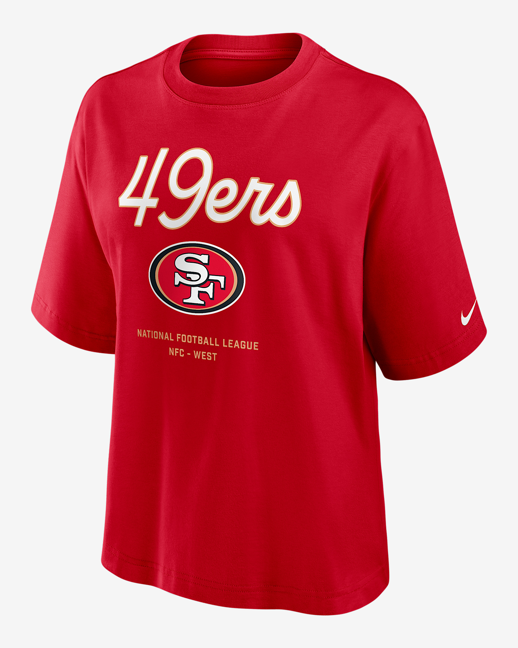 San Francisco 49ers Essential Script Boxy Women's Nike NFL T-Shirt - 1