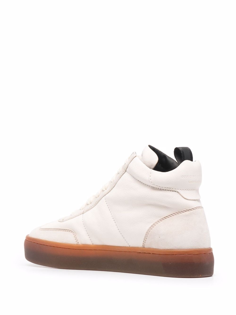 Kombined high-top leather sneakers - 3