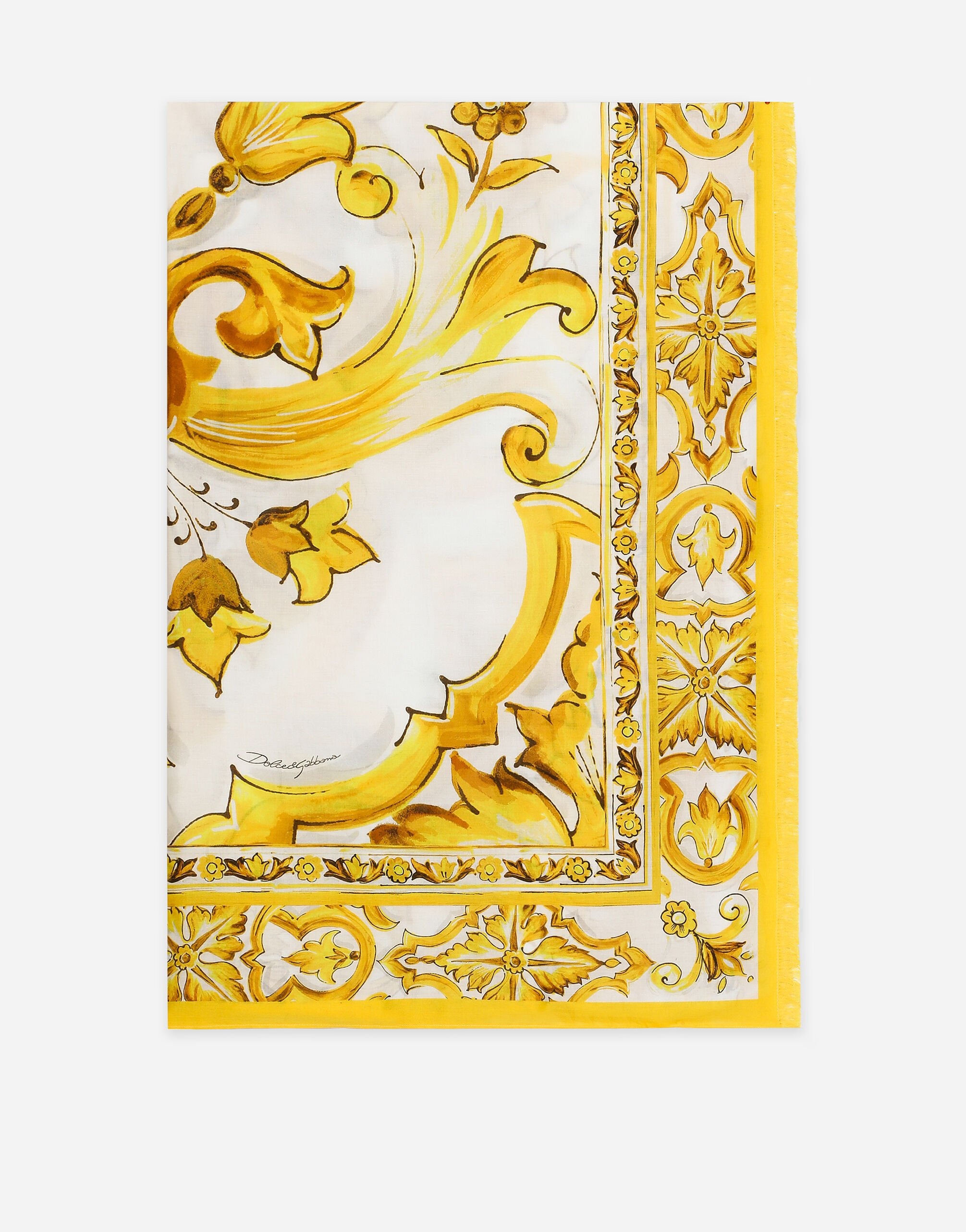 Majolica-print cotton sarong (110x190) - 1