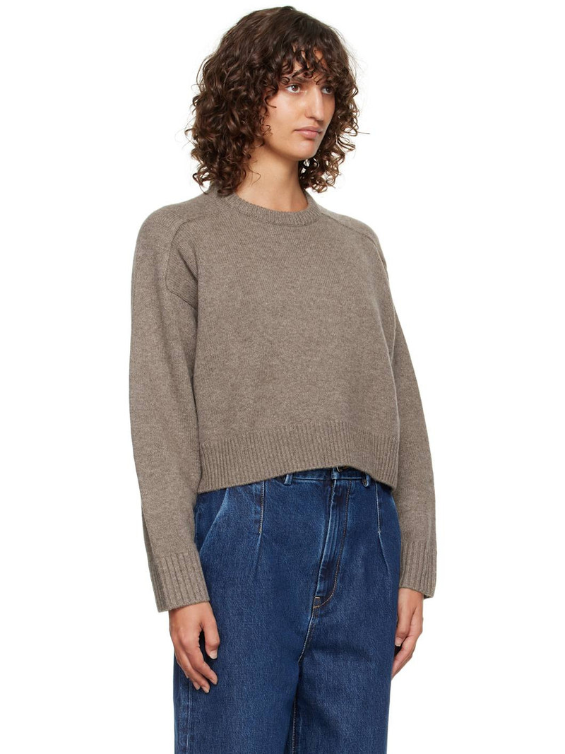 Taupe Bruzzi LDS Boxy Cashmere Sweater 2
