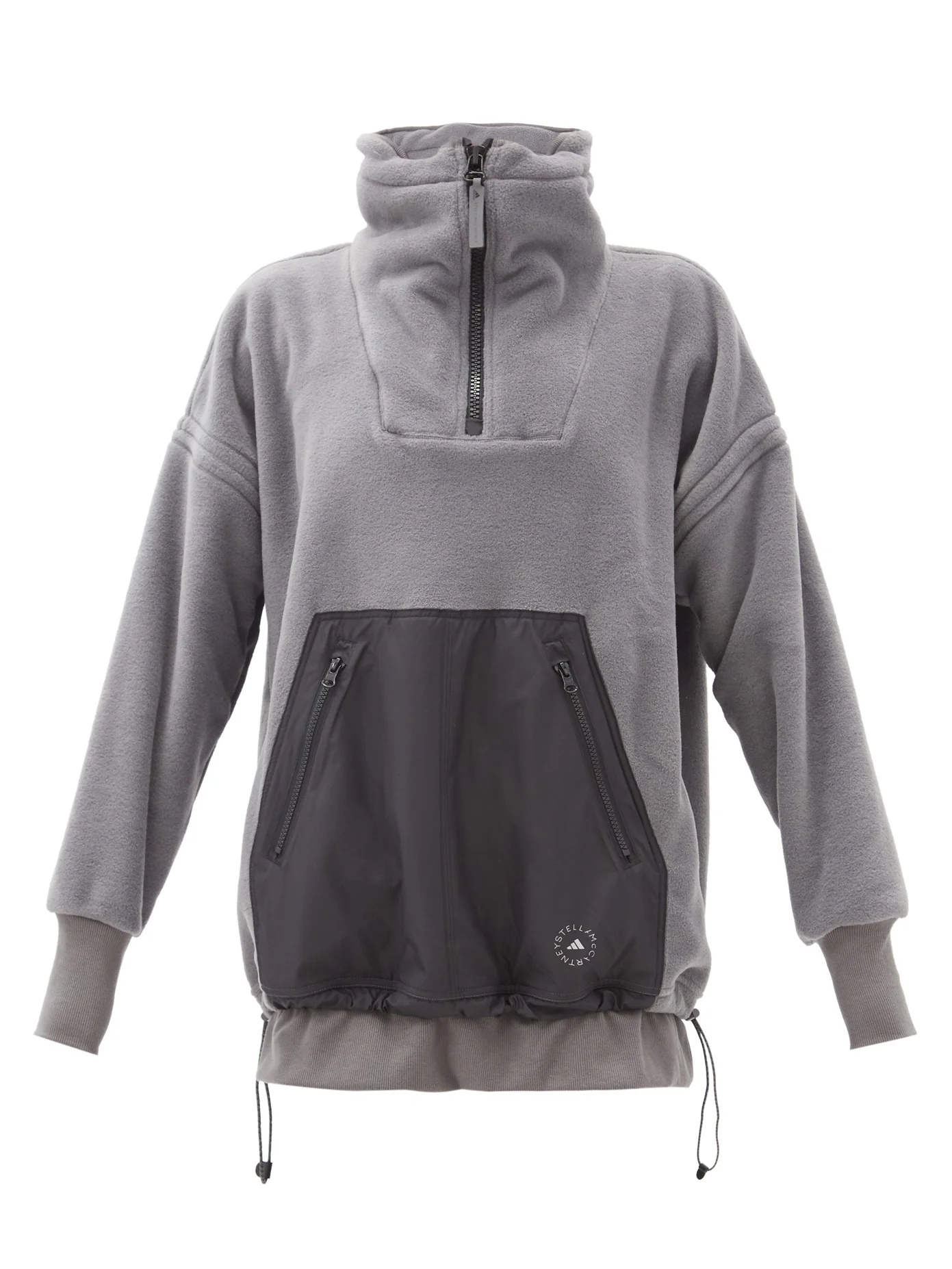 Technical-pocket fleece hooded sweatshirt - 1