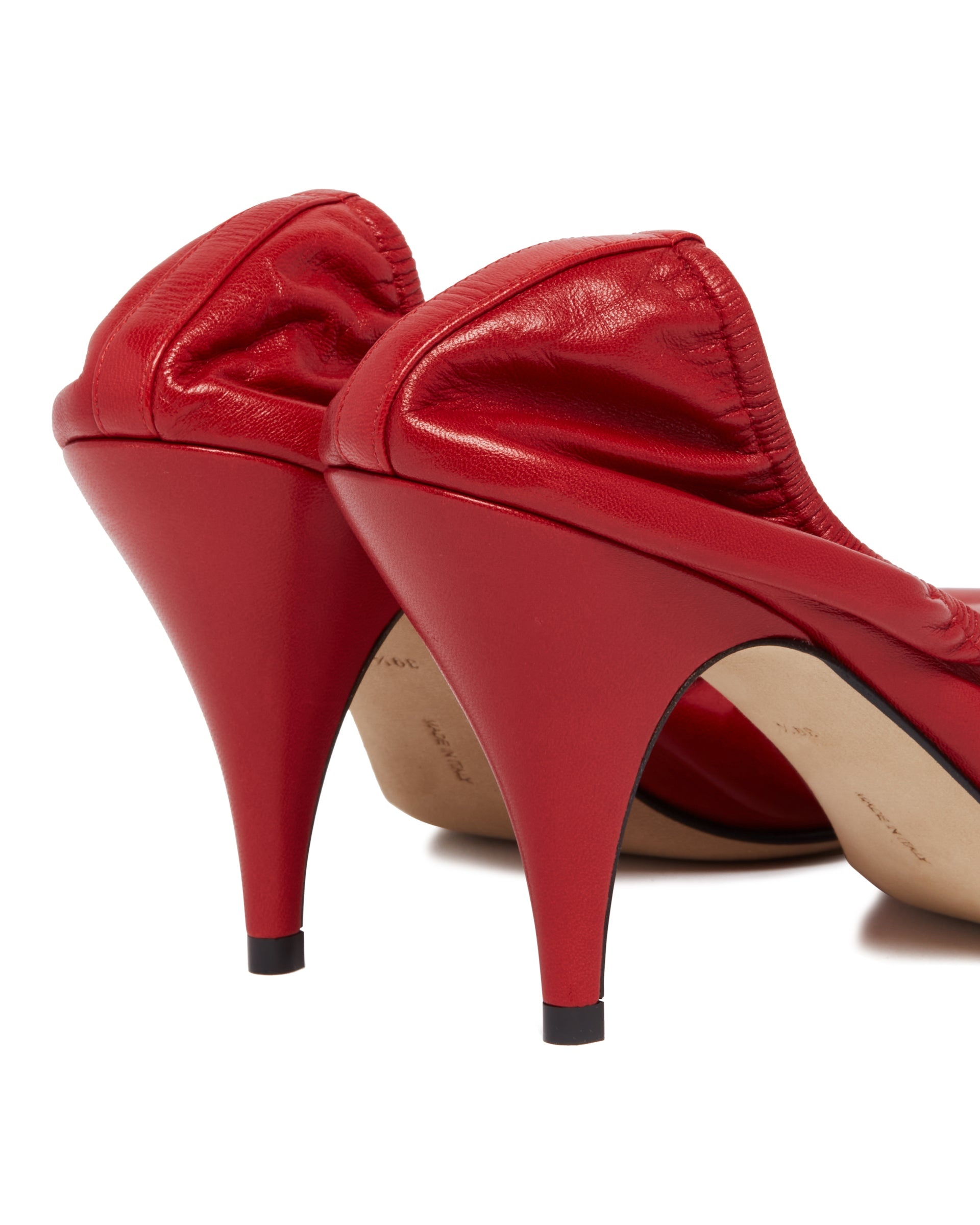 Red Liisa Leather Decollete - 6