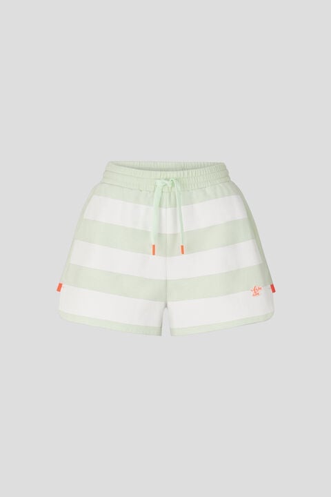 Carline Sweat shorts in Light green/White - 1