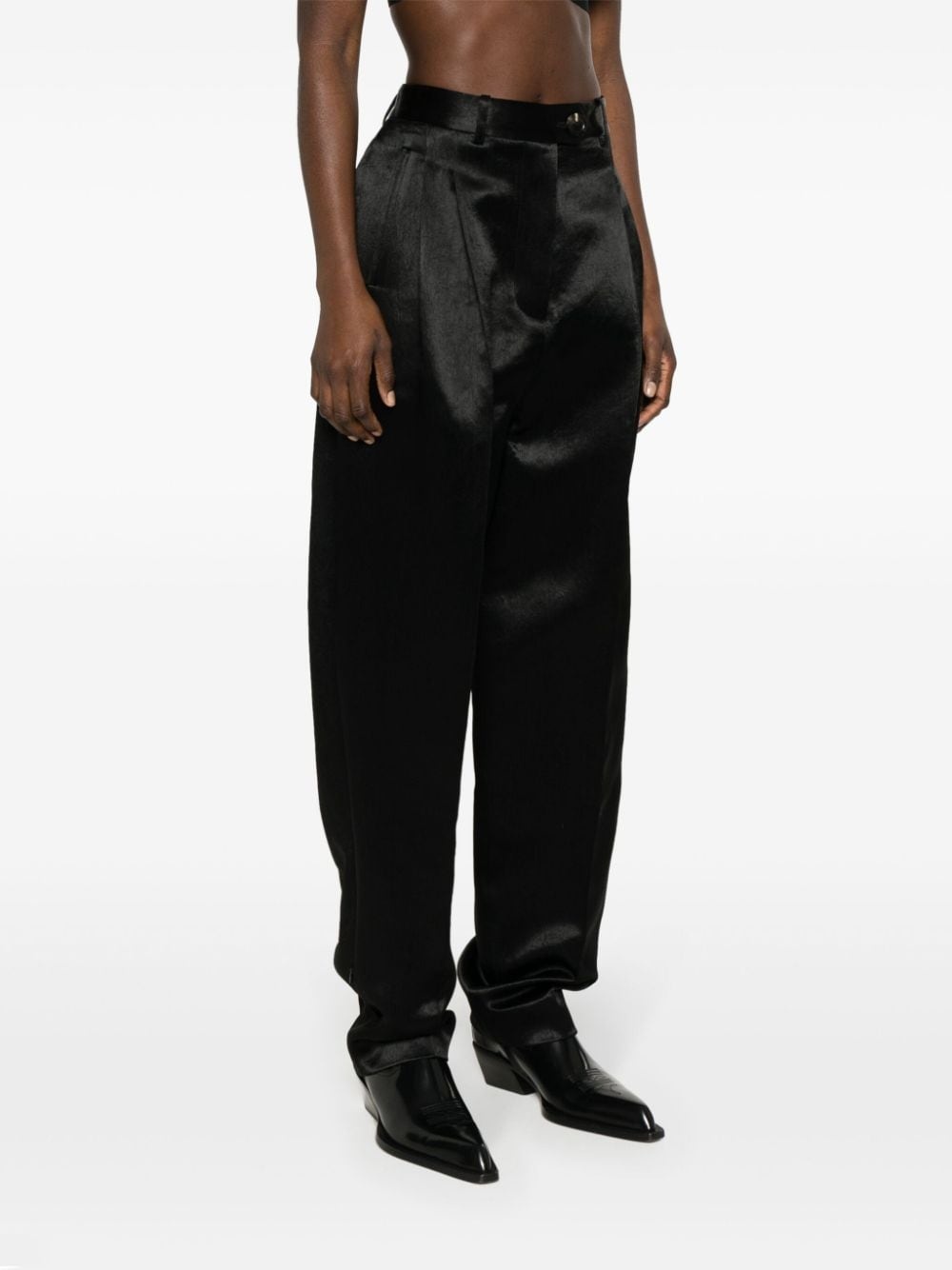 high-waist tapered trousers - 3