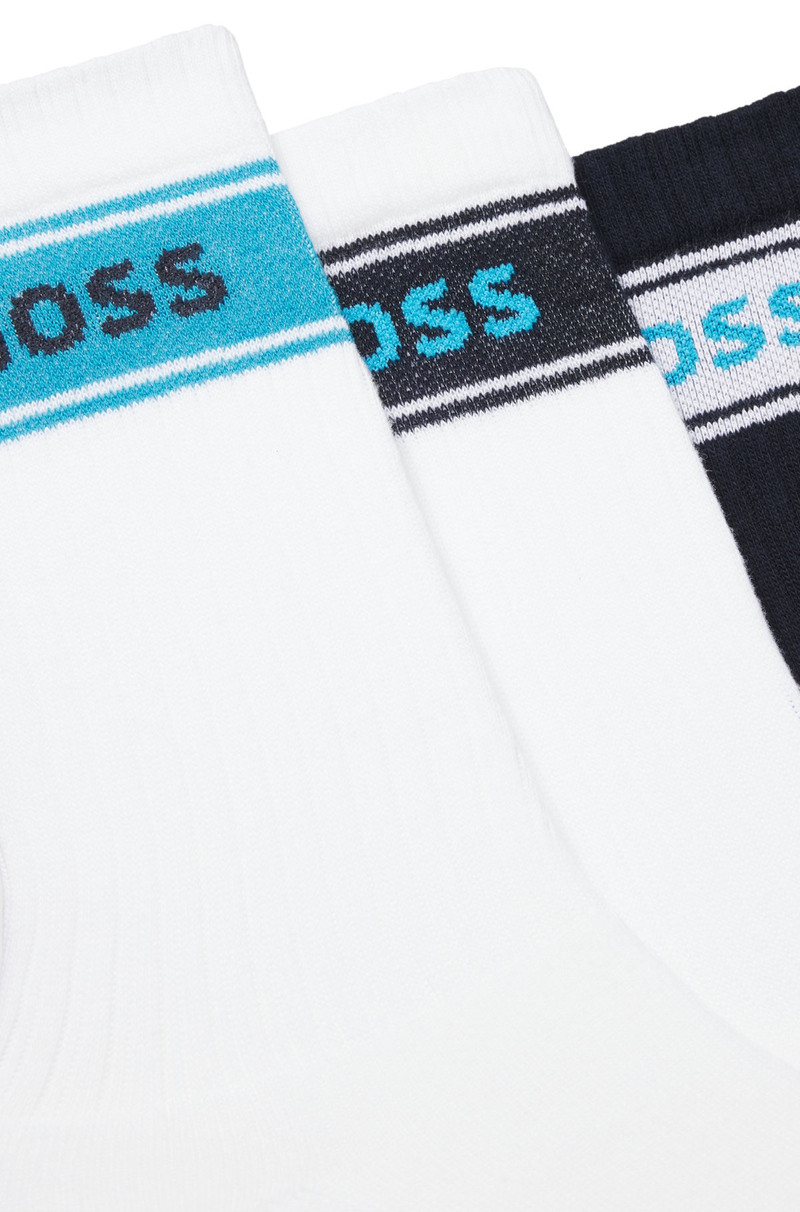 BOSS THREE-PACK OF SHORT-LENGTH SOCKS WITH LOGO DETAILS outlook