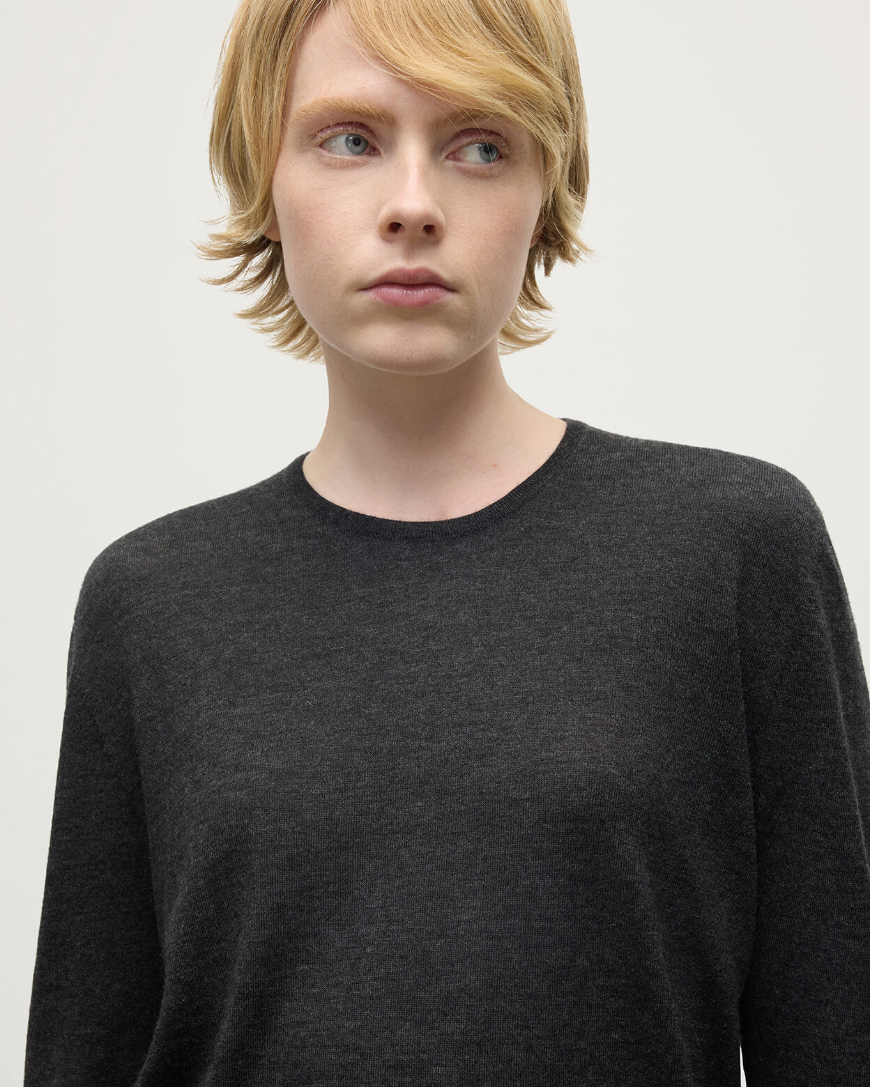 Superfine Cashmere Grey Jumper - 5