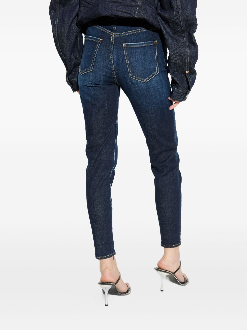 logo-plaque jeans - 4