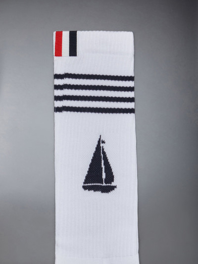 Thom Browne Cotton Sailboat Athletic Mid Calf Socks outlook