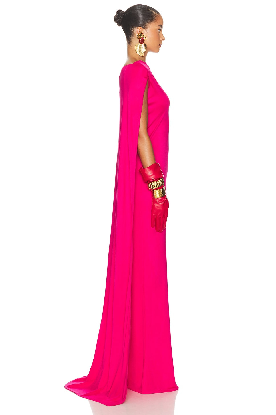 The Alva Caped Jersey Dress - 3
