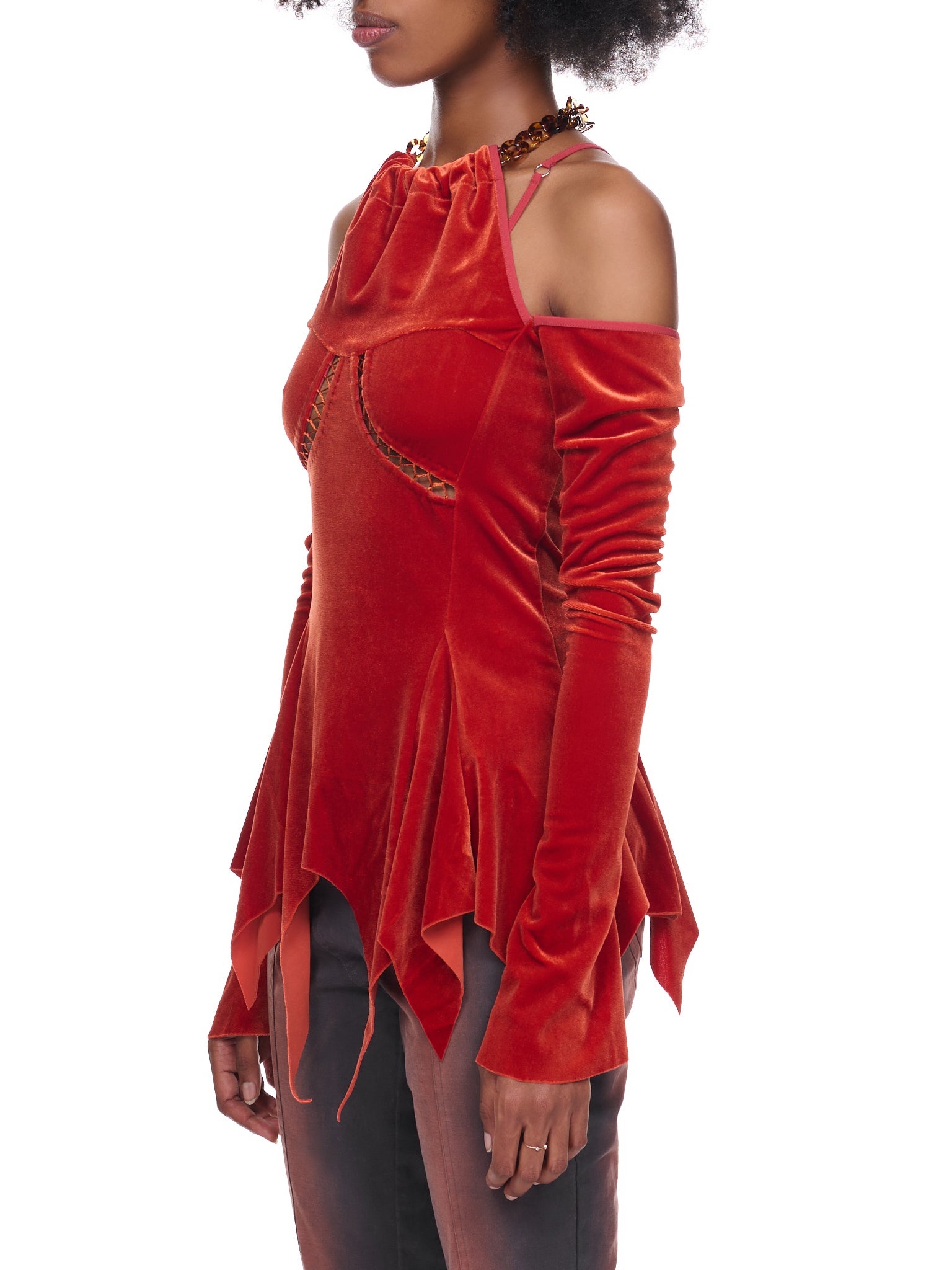 Velvet Draping Top - 2