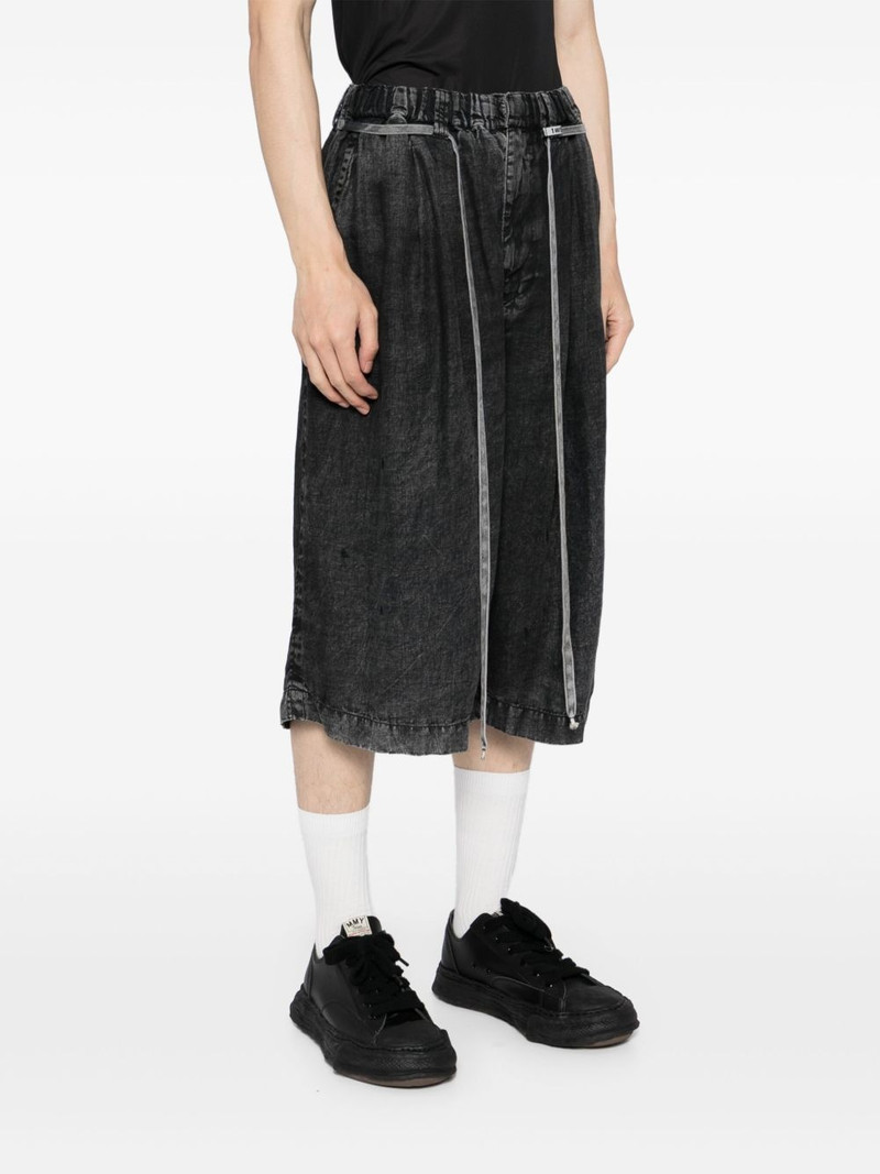 Aged 넓은 반바지 검정 3