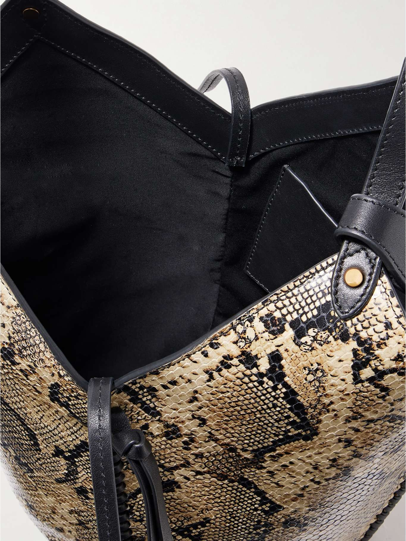 Tampa mini snake-effect leather bucket bag Snake print - 5