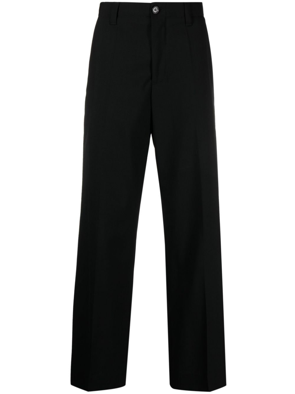 Tropical straight-leg tailored trousers - 1