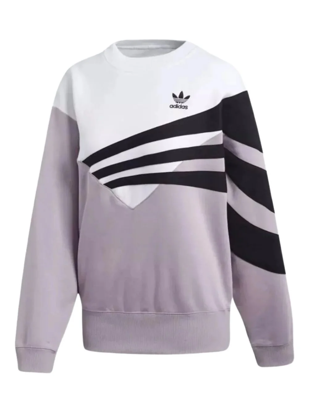 Crewneck Sweatshirt WMNS "White / Lilac / Black" - 1
