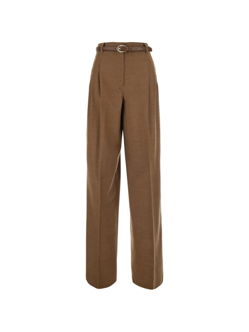 belted pleated trousers - 1