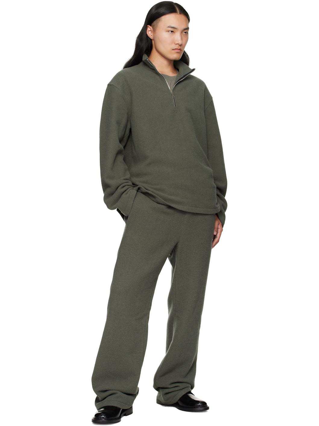 Khaki Fleece Trousers - 4
