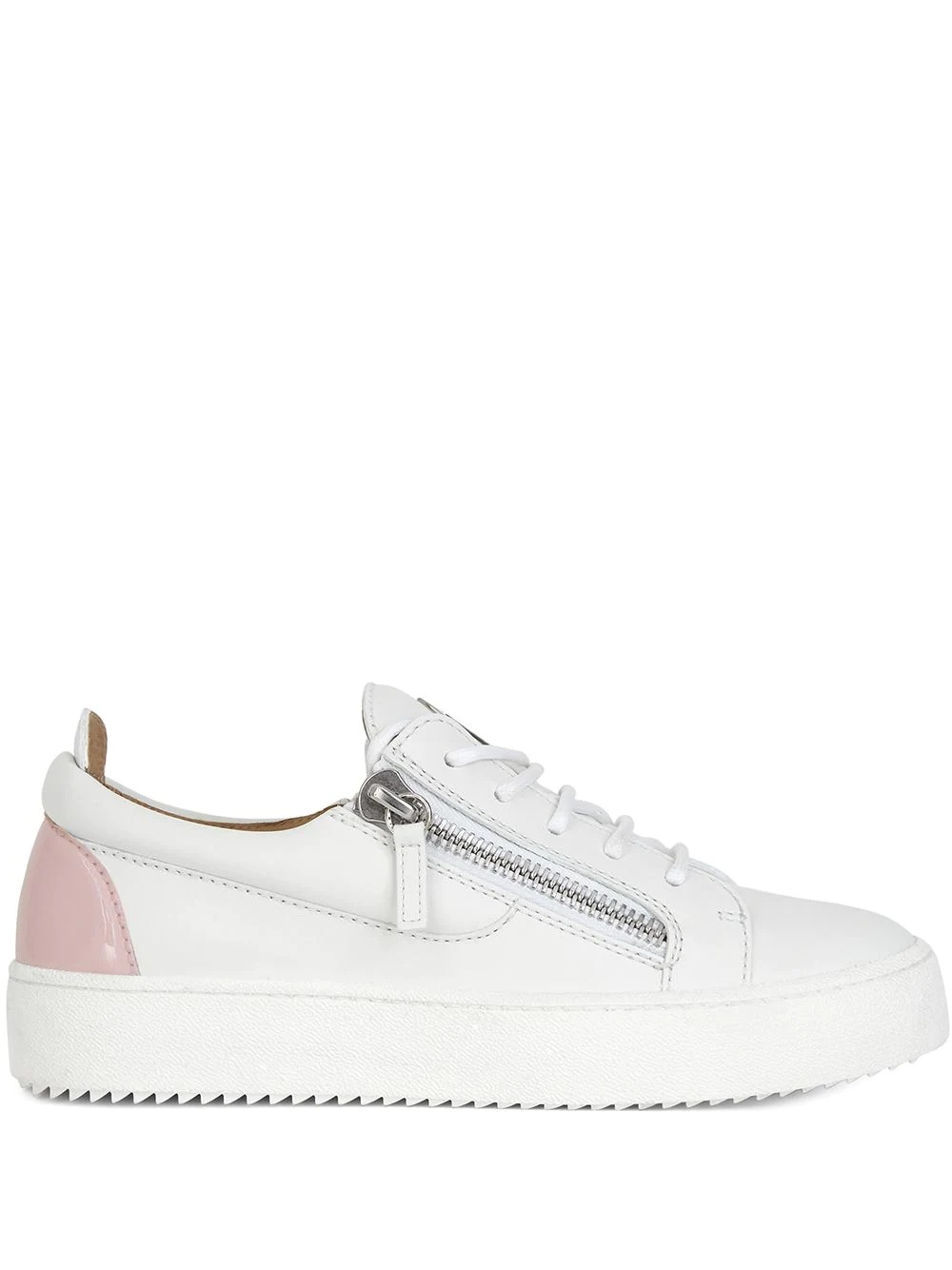 double side zip sneakers - 1