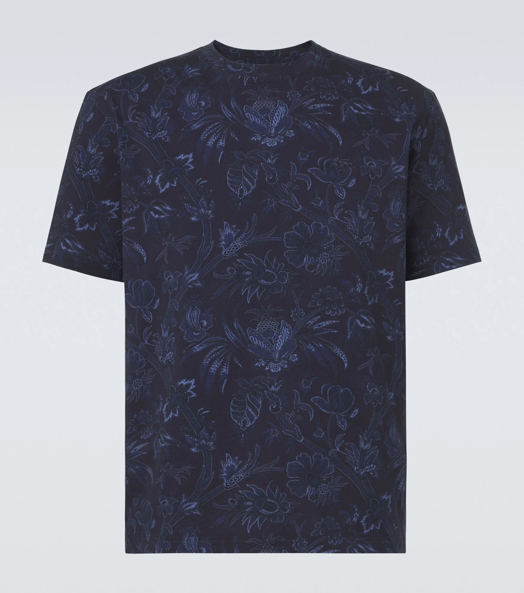 Floral cotton T-shirt - 1