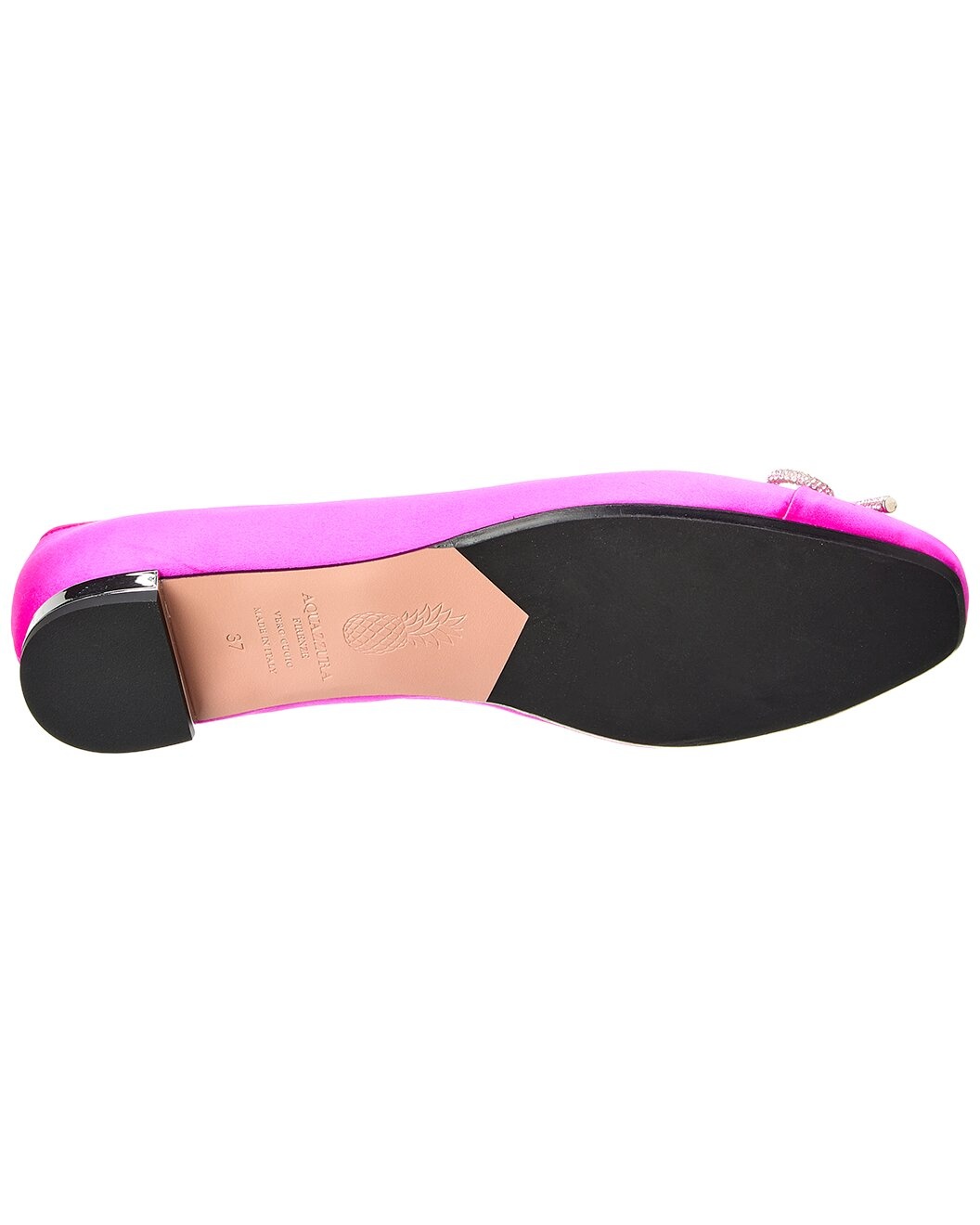 Aquazzura Parisina Crystal Satin Ballet Flat - 4