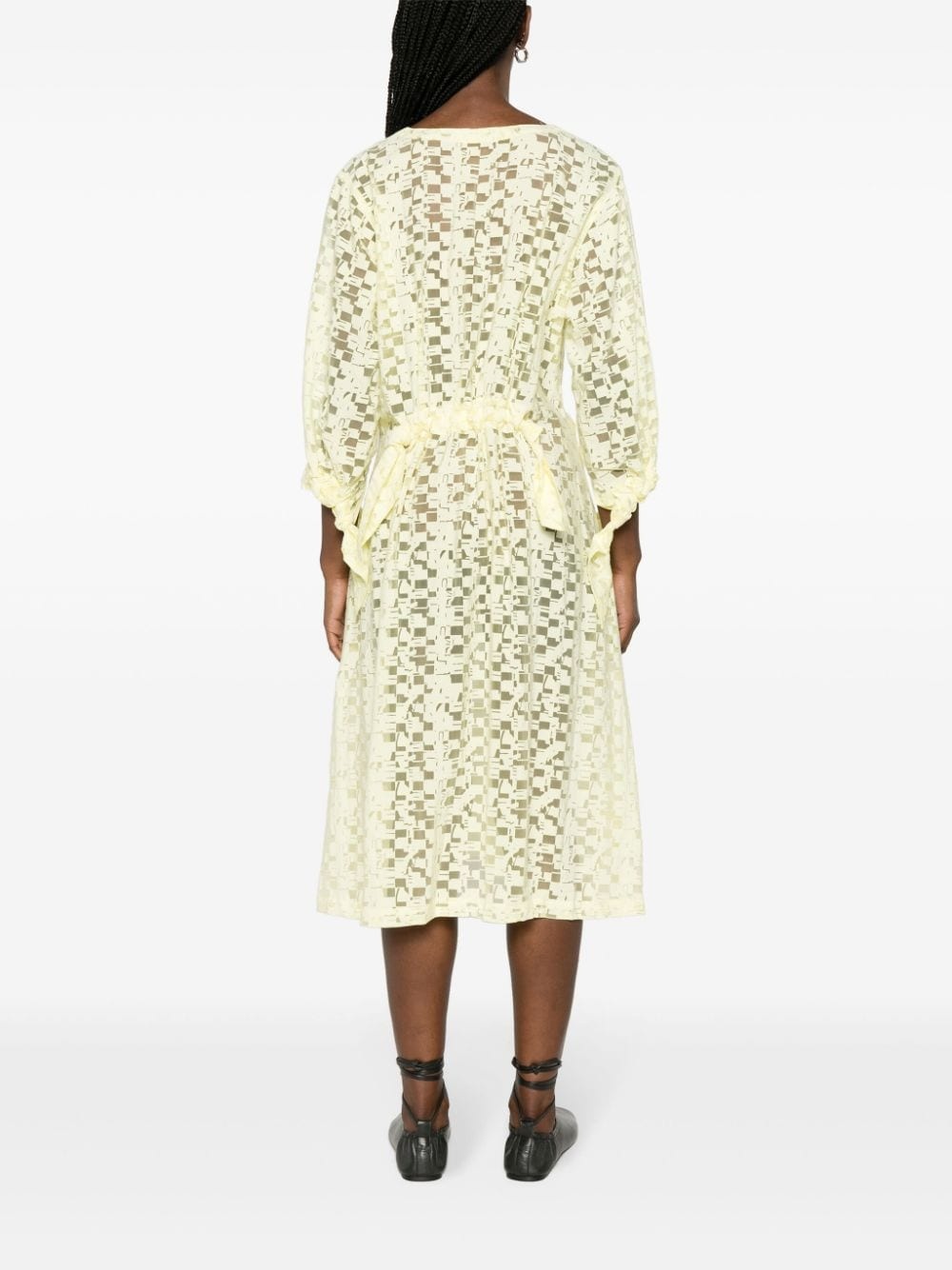 Bulk jacquard midi dress - 4