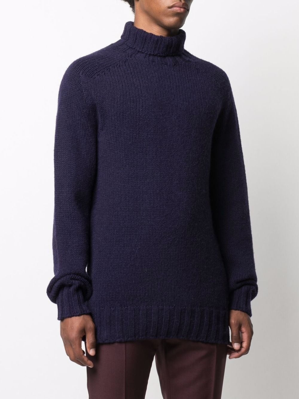 mock-neck wool jumper - 3