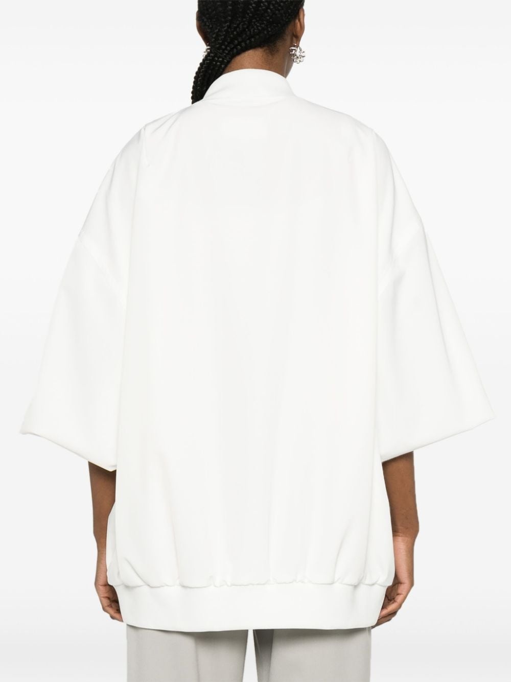 short-sleeve bomber jacket - 4