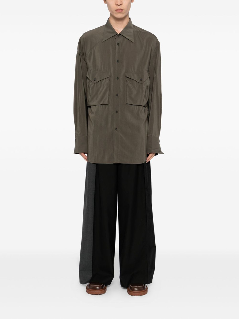 Ziggy Chen curved-hem shirt outlook