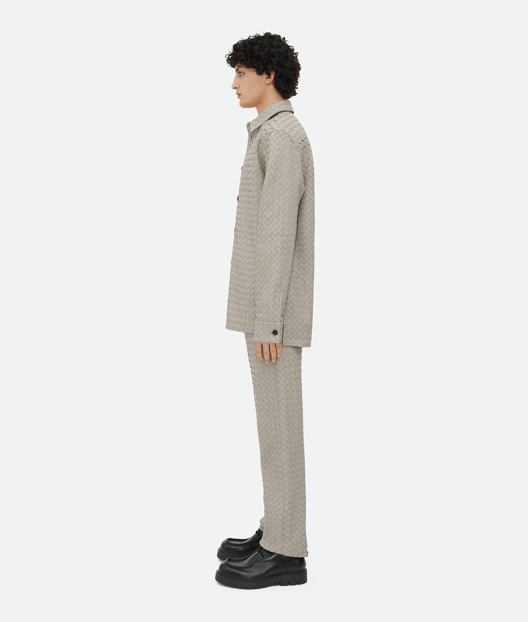 Intrecciato Relaxed Leather Shirt - 2