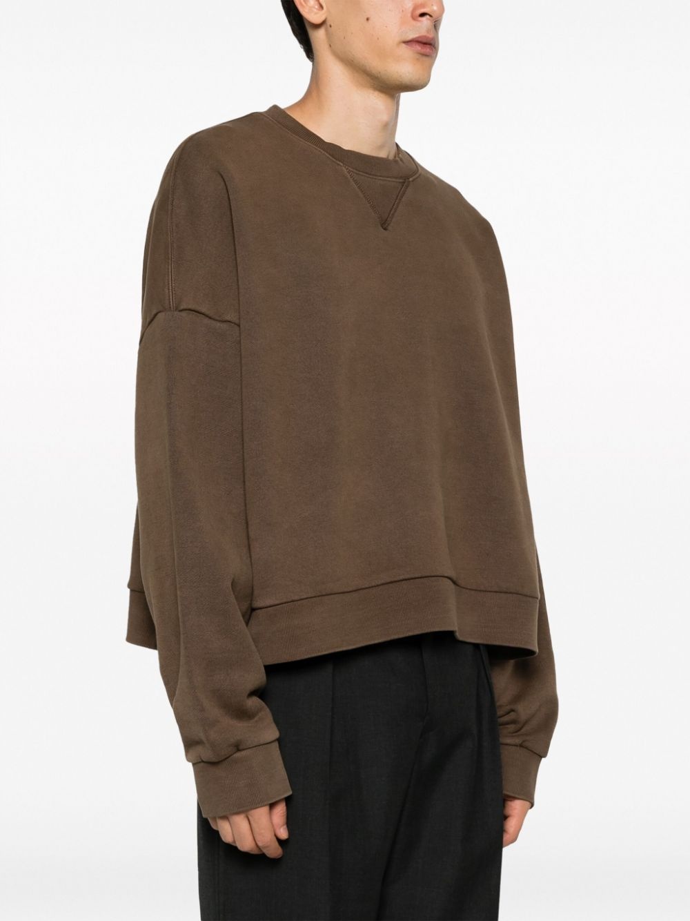 drop-shoulder crew-neck sweatshirt - 4