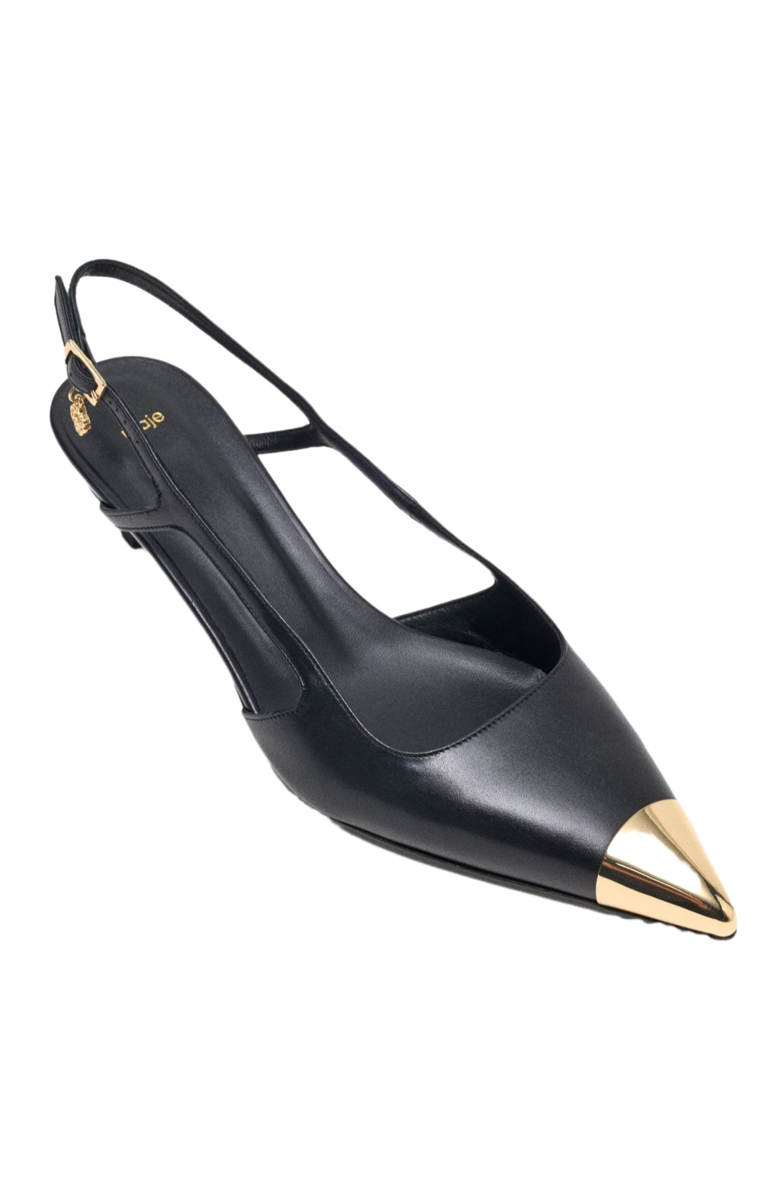 maje Smooth leather slingback pumps in Black at Nordstrom - 2