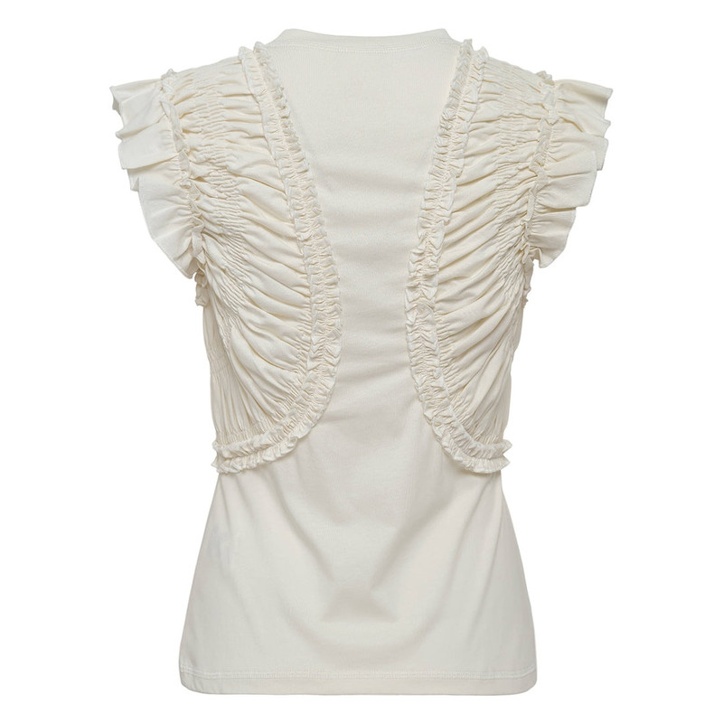 ULLA JOHNSON Val Sleeveless Ruffled Top outlook