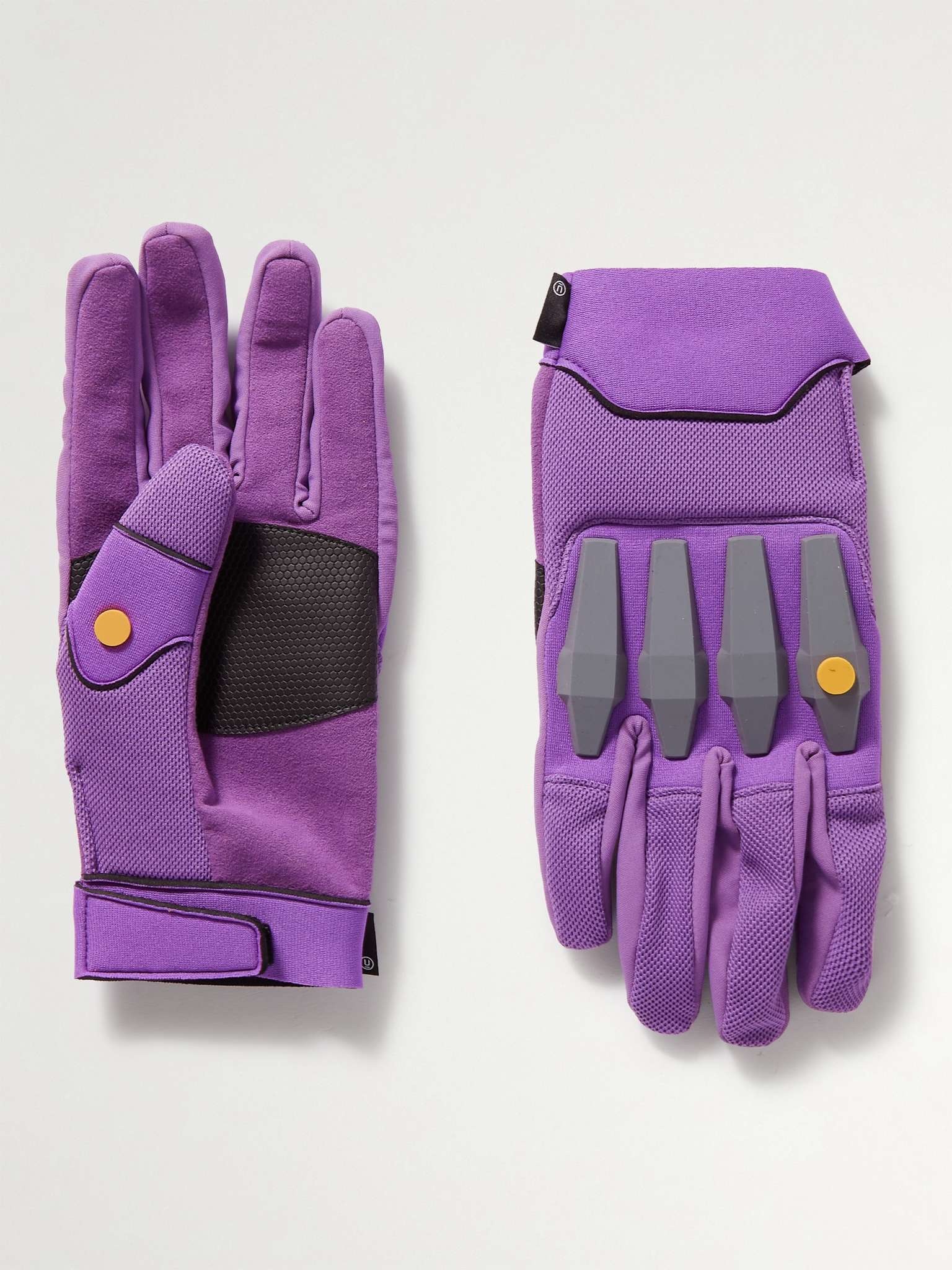 + Neon Genesis Evangelion Rubber, Stretch-Knit, Mesh and Faux Suede Gloves - 1