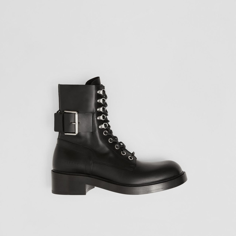 Strap Detail Leather Ankle Boots 6