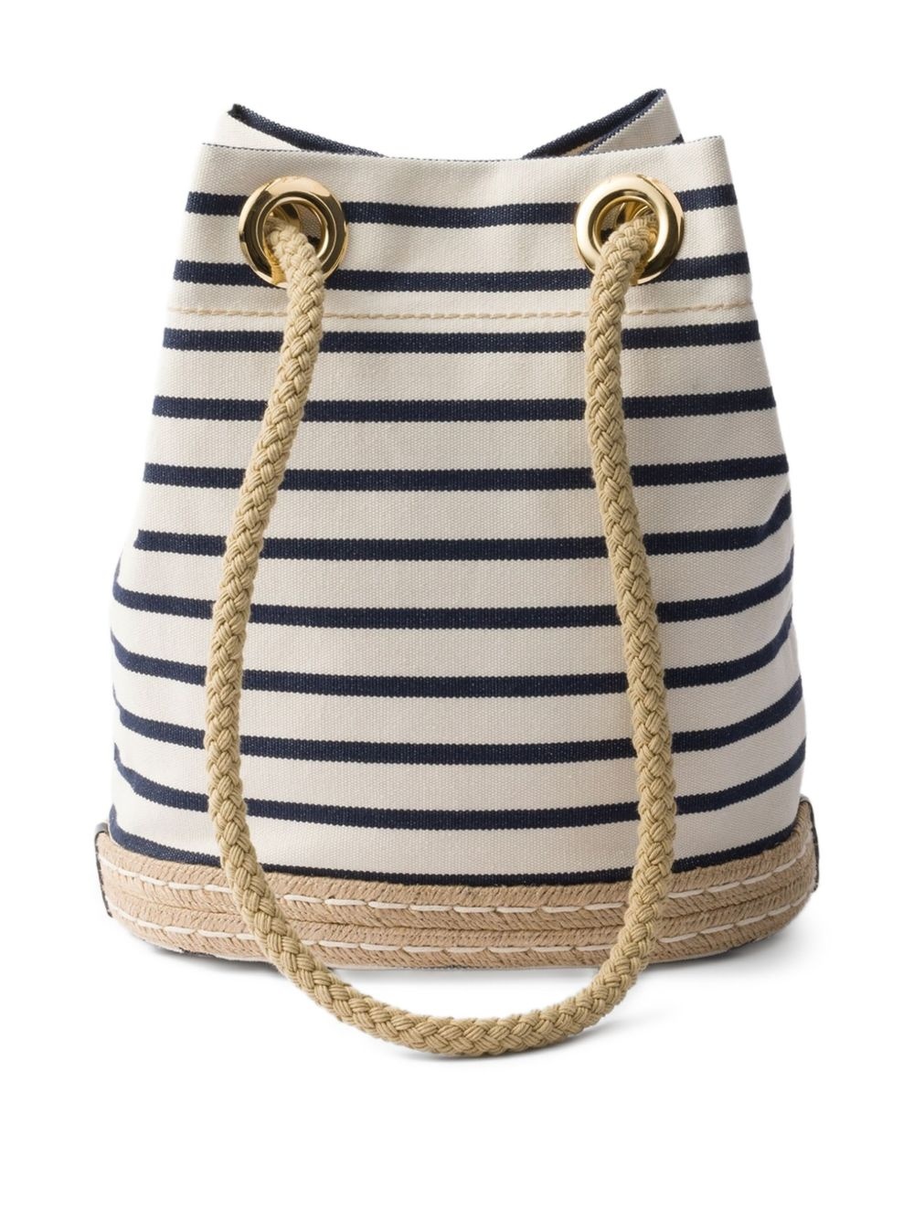 small striped bucket bag - 4