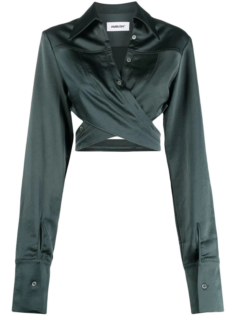 WRAPPED CROP SHIRT GREEN GABLES NO COLOR 1