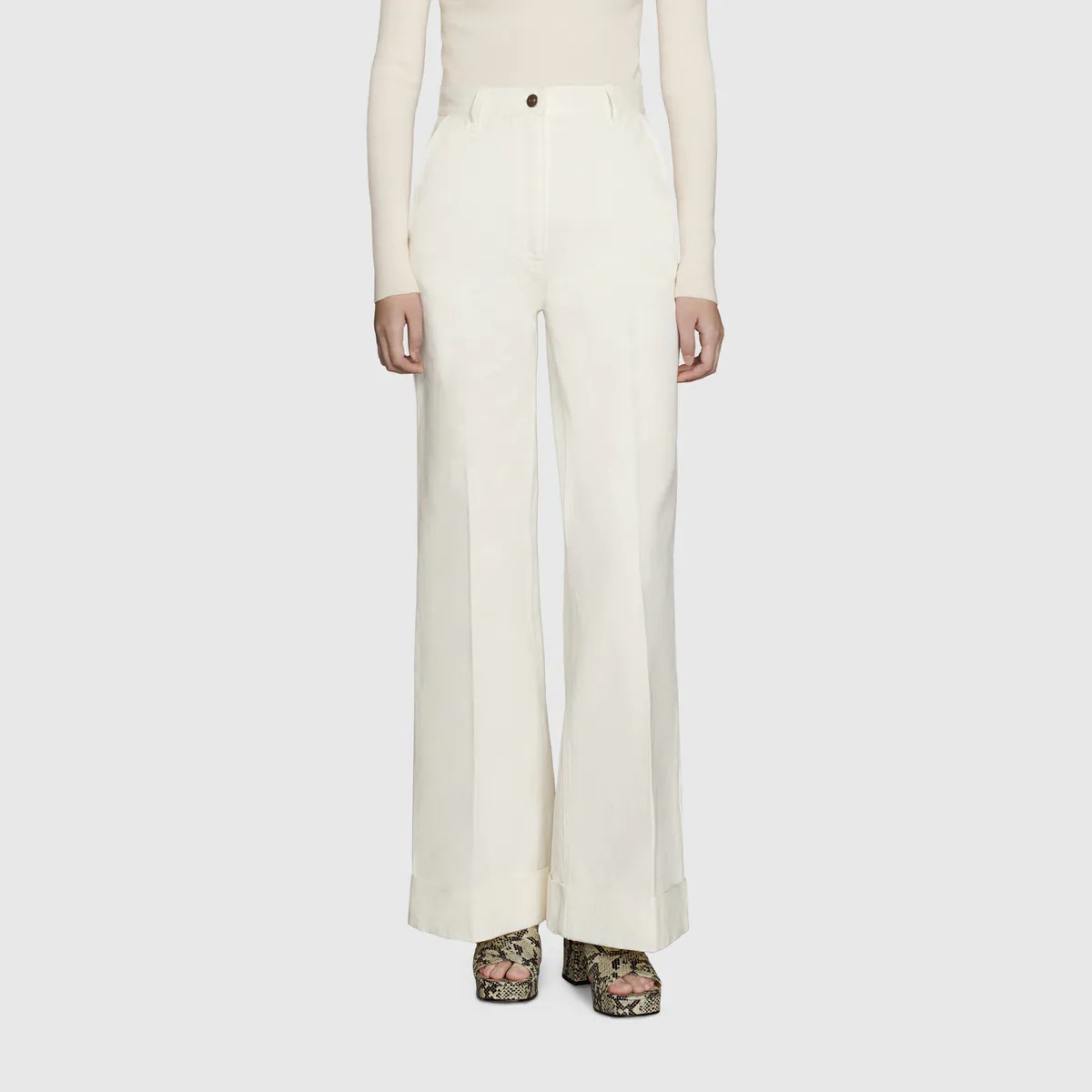 Eco washed organic cotton flare pant - 3