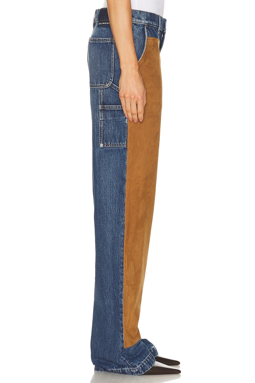 Denim & Suede Jeans - 3