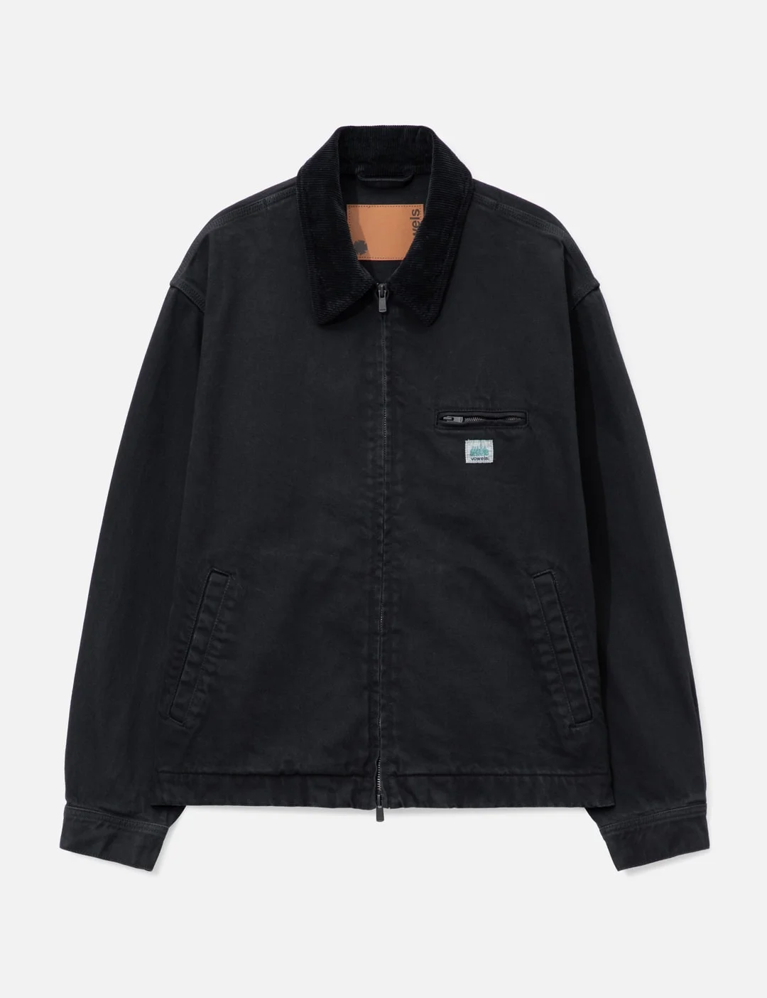 CORD COLLARED ZIP-UP JACKET - 1