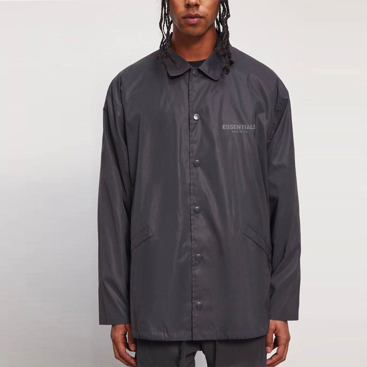 Fear of God Essentials SS21 Coach Jacket Black 0202250500031886 - 4