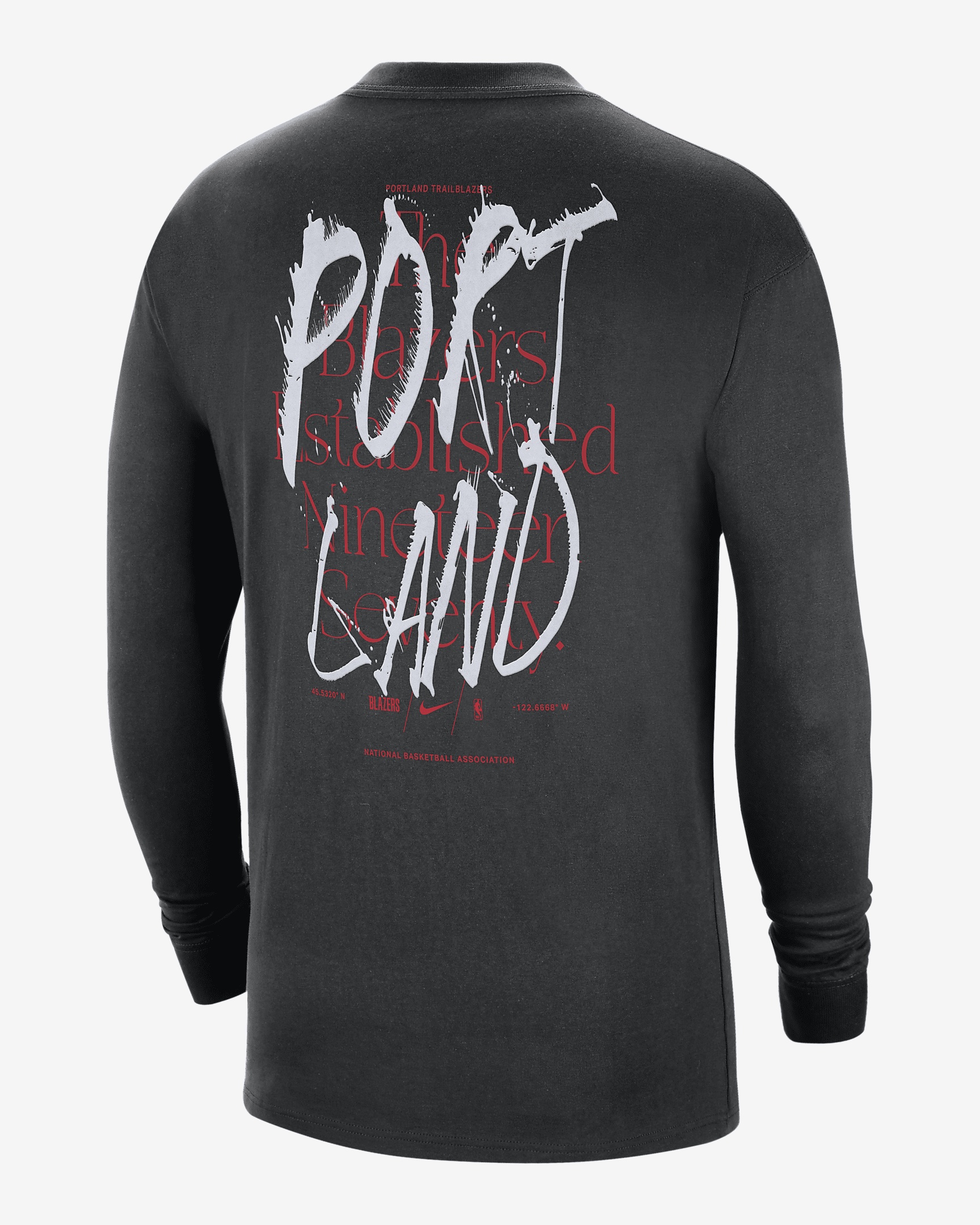 Portland Trail Blazers Courtside Max90 Nike Men's NBA Long-Sleeve T-Shirt - 2