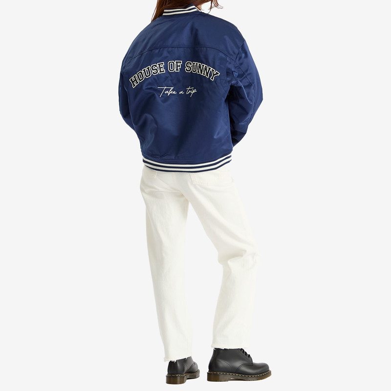House of Sunny House Of Sunny Satin Cult Bomber Jacket outlook