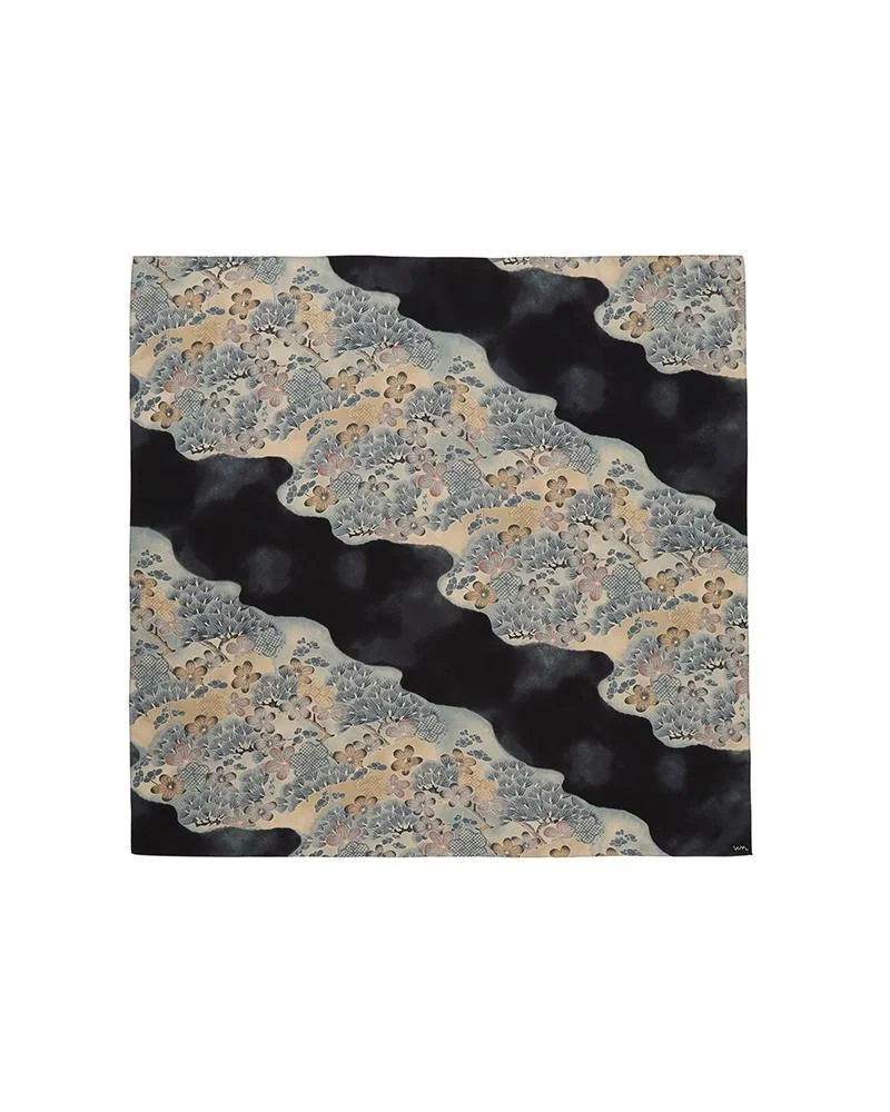 HEAD SCARF JACQUARD (SILK) BLACK - 1